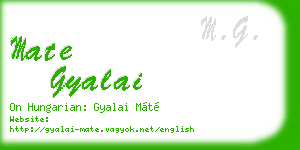 mate gyalai business card